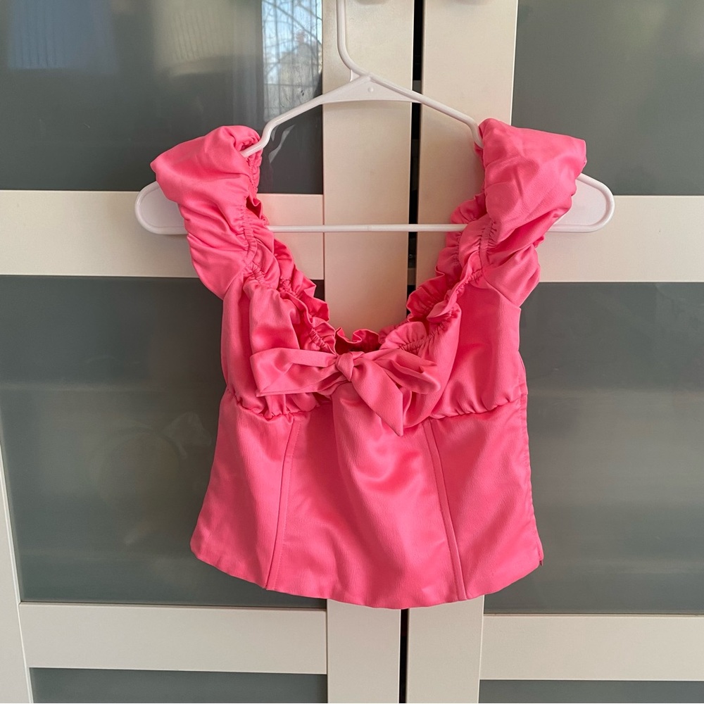 I AM GIA Short Sleeve Corset Top | Sz M